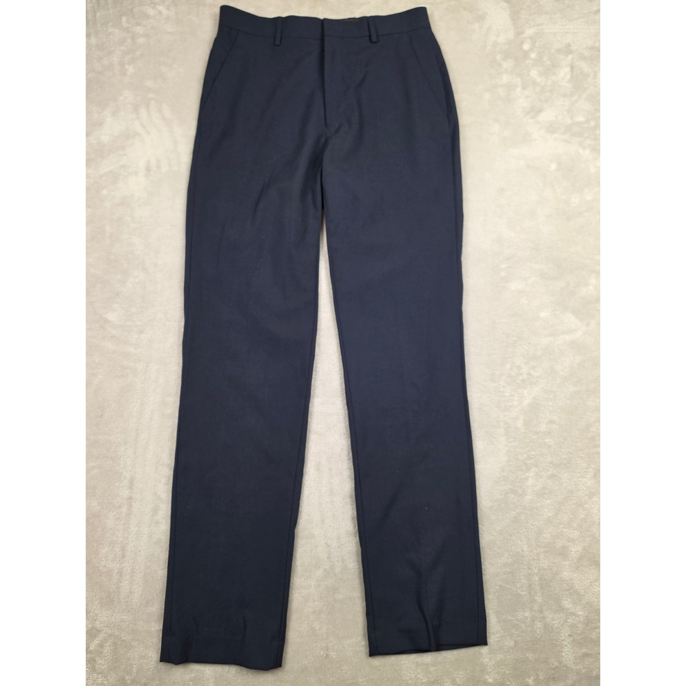 Calvin Klein Dress Pants Mens 30x32 Navy Blue Slim Stretch Flat Front Trousers
